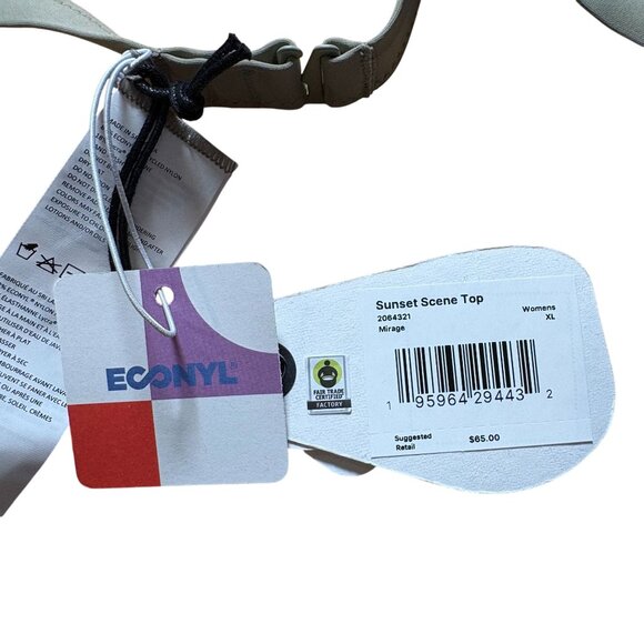 prAna Women's Sunset Scene Swim Top Bikini Size XL Mirage NWT - Picture 6 of 7